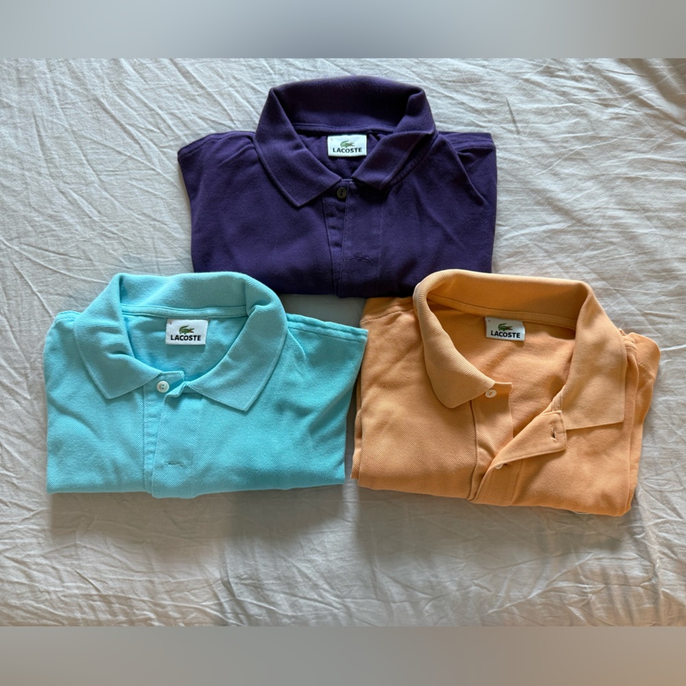Lacoste Polo Collection - Teal, Violet, Peach